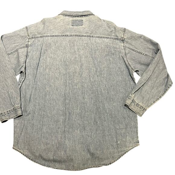 Levi's Light Blue Button Up Denim Long Sleeve Shirt Mens XL - Picture 2 of 8